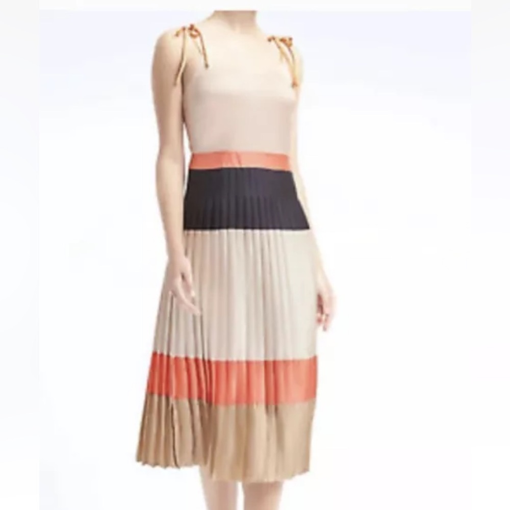 Women’s Pleated Summer Midi-Dress Banana Republic 6